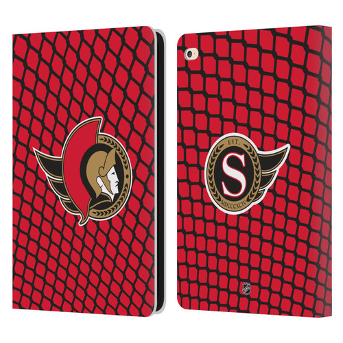 NHL Ottawa Senators Net Pattern Leather Book Wallet Case Cover For Apple iPad Air 2 (2014)