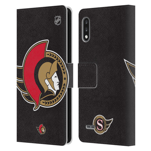 NHL Ottawa Senators Oversized Leather Book Wallet Case Cover For LG K22