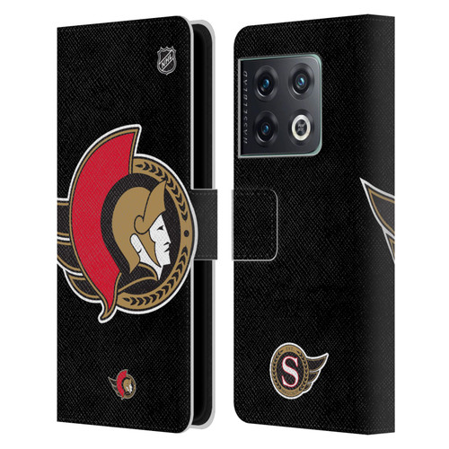 NHL Ottawa Senators Oversized Leather Book Wallet Case Cover For OnePlus 10 Pro