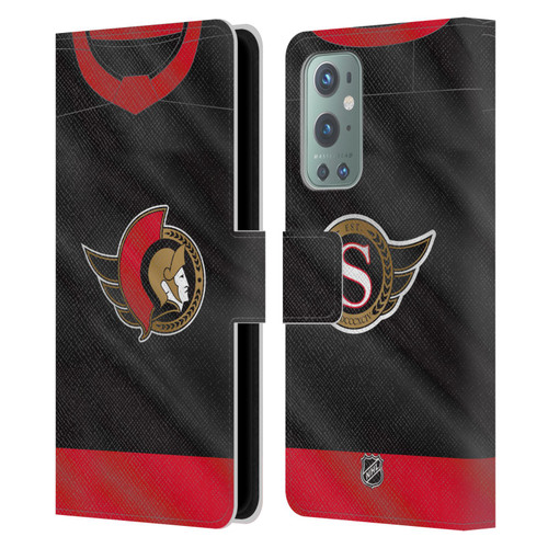 NHL Ottawa Senators Jersey Leather Book Wallet Case Cover For OnePlus 9