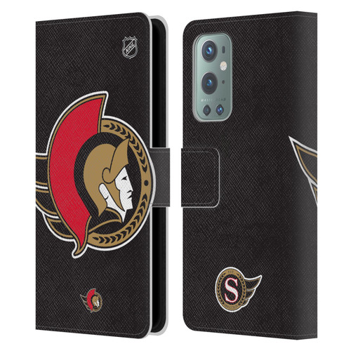 NHL Ottawa Senators Oversized Leather Book Wallet Case Cover For OnePlus 9