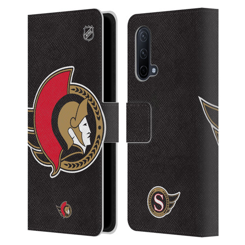 NHL Ottawa Senators Oversized Leather Book Wallet Case Cover For OnePlus Nord CE 5G