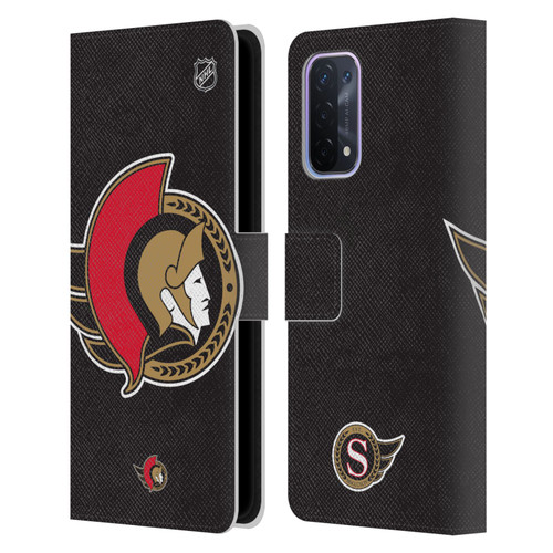 NHL Ottawa Senators Oversized Leather Book Wallet Case Cover For OPPO A54 5G