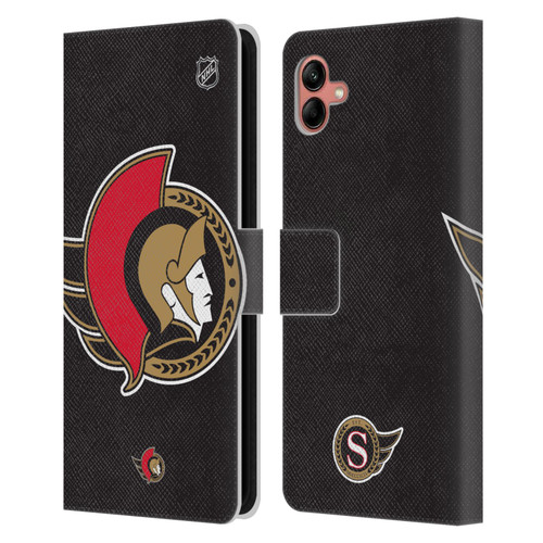 NHL Ottawa Senators Oversized Leather Book Wallet Case Cover For Samsung Galaxy A04 (2022)
