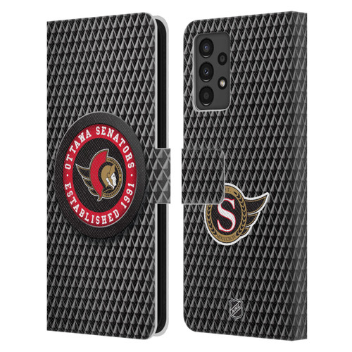 NHL Ottawa Senators Puck Texture Leather Book Wallet Case Cover For Samsung Galaxy A13 (2022)