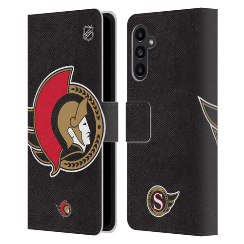 NHL Ottawa Senators Oversized Leather Book Wallet Case Cover For Samsung Galaxy A13 5G (2021)