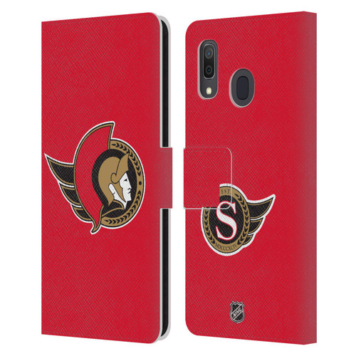 NHL Ottawa Senators Plain Leather Book Wallet Case Cover For Samsung Galaxy A33 5G (2022)