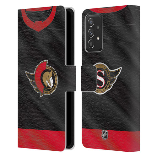 NHL Ottawa Senators Jersey Leather Book Wallet Case Cover For Samsung Galaxy A52 / A52s / 5G (2021)
