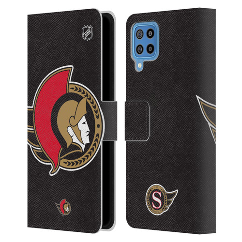 NHL Ottawa Senators Oversized Leather Book Wallet Case Cover For Samsung Galaxy F22 (2021)