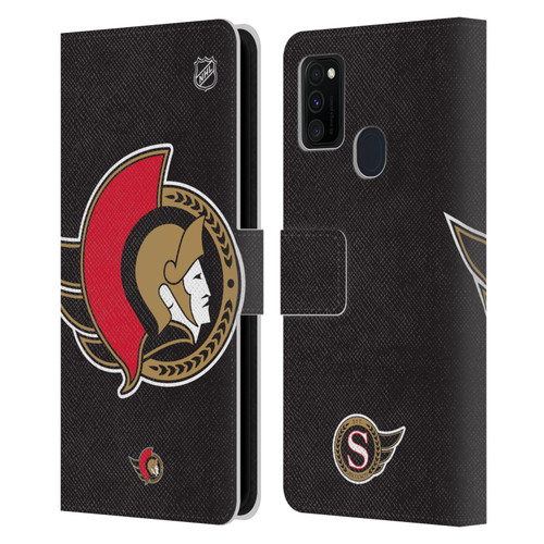 NHL Ottawa Senators Oversized Leather Book Wallet Case Cover For Samsung Galaxy M30s (2019)/M21 (2020)