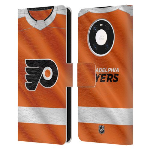 NHL Philadelphia Flyers Jersey Leather Book Wallet Case Cover For Huawei Mate 40 Pro 5G