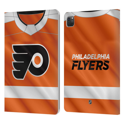 NHL Philadelphia Flyers Jersey Leather Book Wallet Case Cover For Apple iPad Pro 11 2020 / 2021 / 2022