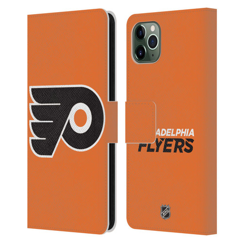 NHL Philadelphia Flyers Plain Leather Book Wallet Case Cover For Apple iPhone 11 Pro Max