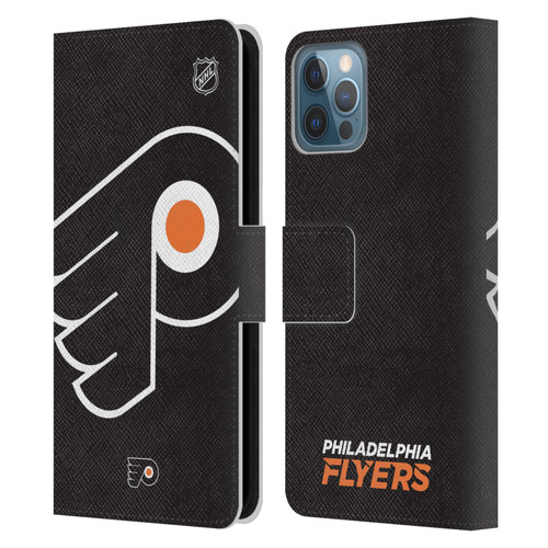 NHL Philadelphia Flyers Oversized Leather Book Wallet Case Cover For Apple iPhone 12 / iPhone 12 Pro