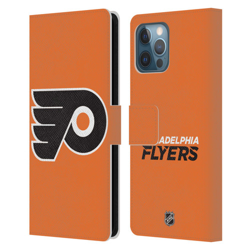 NHL Philadelphia Flyers Plain Leather Book Wallet Case Cover For Apple iPhone 12 Pro Max