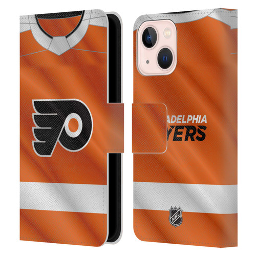 NHL Philadelphia Flyers Jersey Leather Book Wallet Case Cover For Apple iPhone 13 Mini