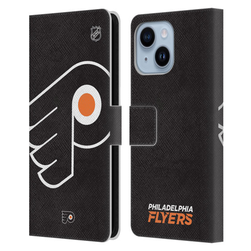 NHL Philadelphia Flyers Oversized Leather Book Wallet Case Cover For Apple iPhone 14 Plus