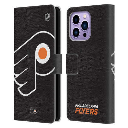 NHL Philadelphia Flyers Oversized Leather Book Wallet Case Cover For Apple iPhone 14 Pro Max