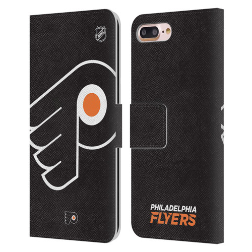 NHL Philadelphia Flyers Oversized Leather Book Wallet Case Cover For Apple iPhone 7 Plus / iPhone 8 Plus