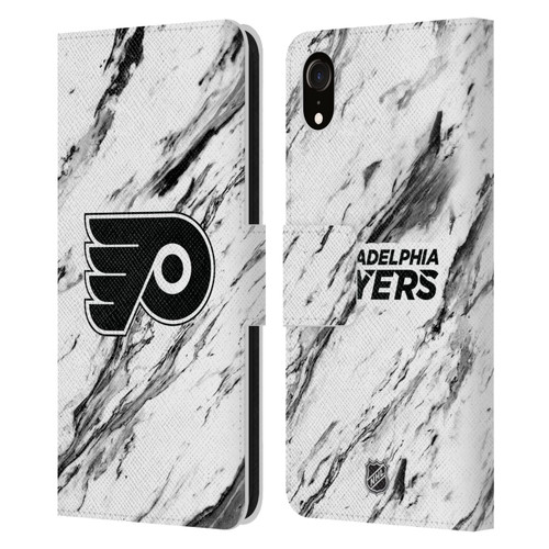 NHL Philadelphia Flyers Marble Leather Book Wallet Case Cover For Apple iPhone XR