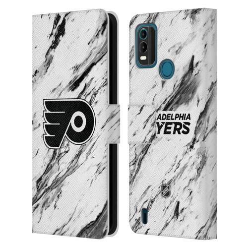 NHL Philadelphia Flyers Marble Leather Book Wallet Case Cover For Nokia G11 Plus