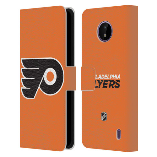 NHL Philadelphia Flyers Plain Leather Book Wallet Case Cover For Nokia C10 / C20