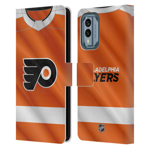 NHL Philadelphia Flyers Jersey Leather Book Wallet Case Cover For Nokia X30