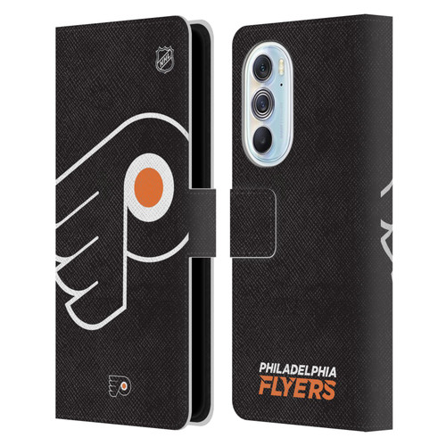 NHL Philadelphia Flyers Oversized Leather Book Wallet Case Cover For Motorola Edge X30