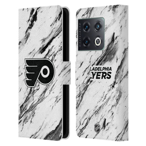 NHL Philadelphia Flyers Marble Leather Book Wallet Case Cover For OnePlus 10 Pro