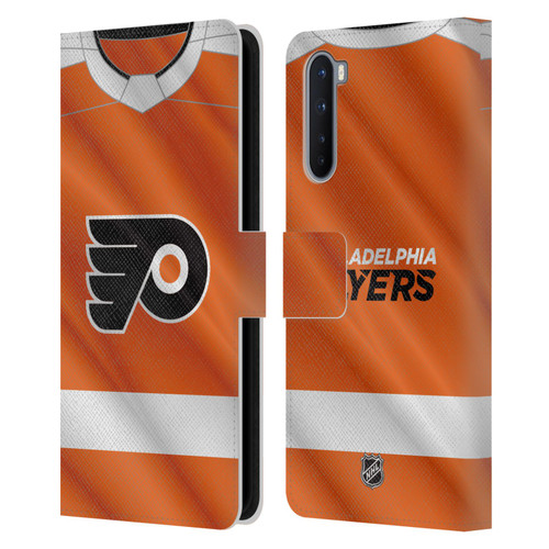 NHL Philadelphia Flyers Jersey Leather Book Wallet Case Cover For OnePlus Nord 5G