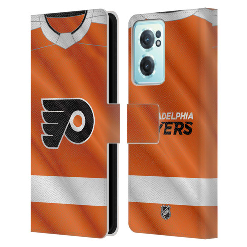 NHL Philadelphia Flyers Jersey Leather Book Wallet Case Cover For OnePlus Nord CE 2 5G