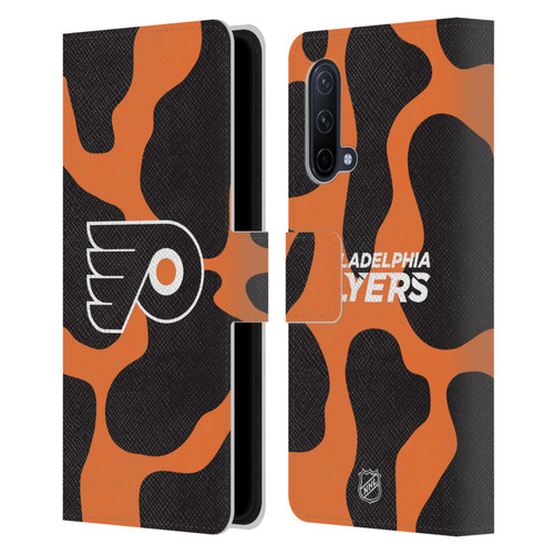 NHL Philadelphia Flyers Cow Pattern Leather Book Wallet Case Cover For OnePlus Nord CE 5G