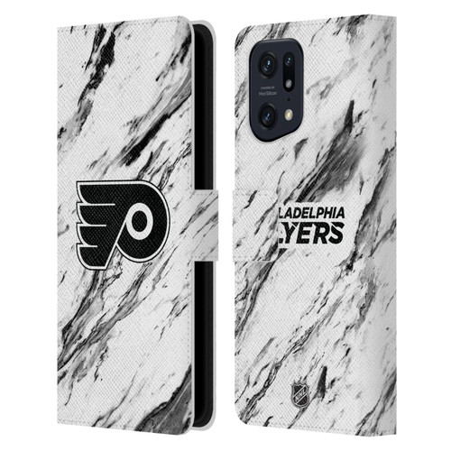 NHL Philadelphia Flyers Marble Leather Book Wallet Case Cover For OPPO Find X5