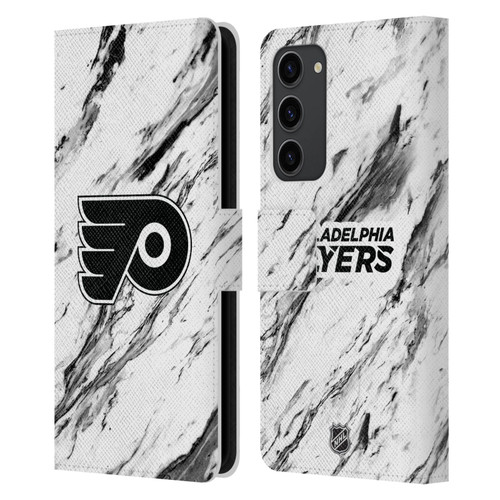 NHL Philadelphia Flyers Marble Leather Book Wallet Case Cover For Samsung Galaxy S23+ 5G