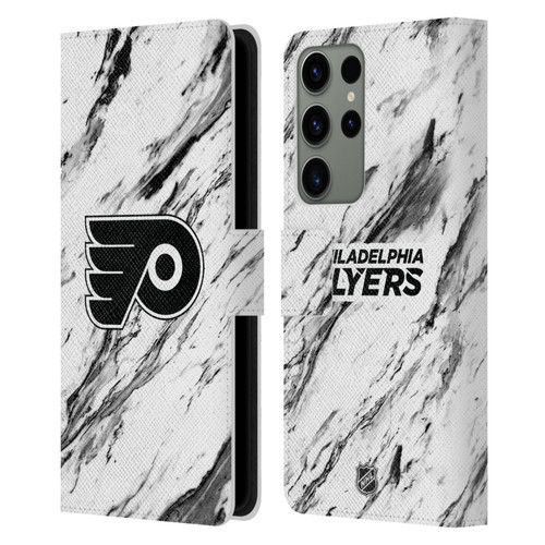 NHL Philadelphia Flyers Marble Leather Book Wallet Case Cover For Samsung Galaxy S23 Ultra 5G