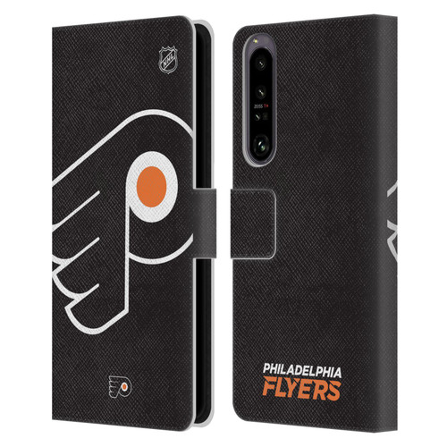 NHL Philadelphia Flyers Oversized Leather Book Wallet Case Cover For Sony Xperia 1 IV