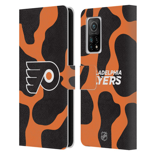NHL Philadelphia Flyers Cow Pattern Leather Book Wallet Case Cover For Xiaomi Mi 10T 5G
