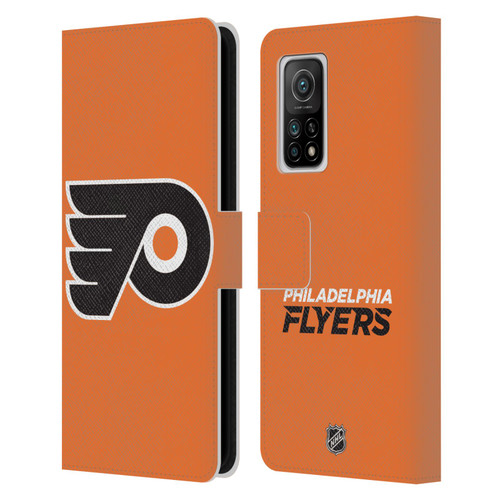 NHL Philadelphia Flyers Plain Leather Book Wallet Case Cover For Xiaomi Mi 10T 5G