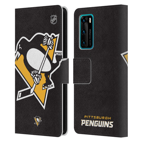 NHL Pittsburgh Penguins Oversized Leather Book Wallet Case Cover For Huawei P40 5G