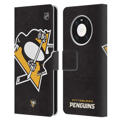 NHL Pittsburgh Penguins Oversized Leather Book Wallet Case Cover For Huawei Mate 40 Pro 5G