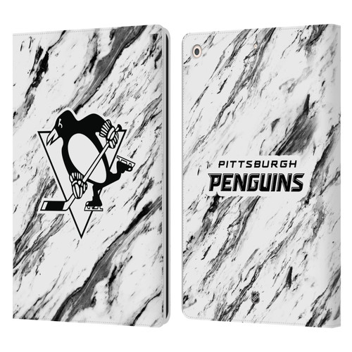 NHL Pittsburgh Penguins Marble Leather Book Wallet Case Cover For Apple iPad 10.2 2019/2020/2021