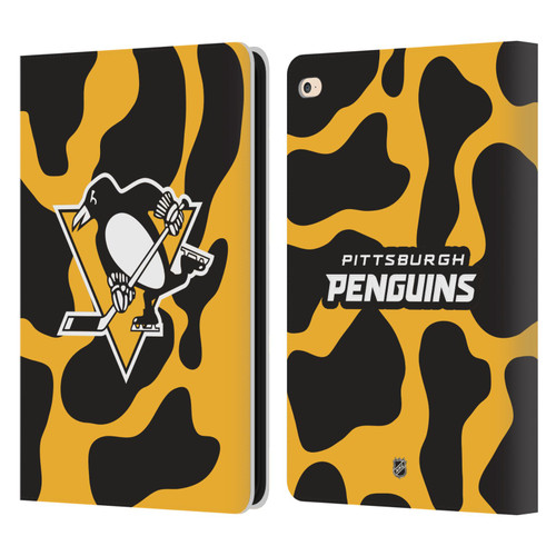 NHL Pittsburgh Penguins Cow Pattern Leather Book Wallet Case Cover For Apple iPad Air 2 (2014)