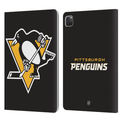 NHL Pittsburgh Penguins Plain Leather Book Wallet Case Cover For Apple iPad Pro 11 2020 / 2021 / 2022