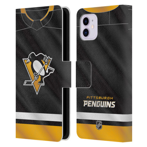 NHL Pittsburgh Penguins Jersey Leather Book Wallet Case Cover For Apple iPhone 11
