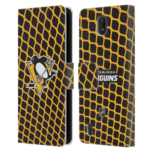 NHL Pittsburgh Penguins Net Pattern Leather Book Wallet Case Cover For Nokia C01 Plus/C1 2nd Edition