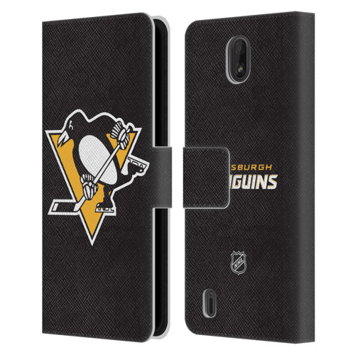 NHL Pittsburgh Penguins Plain Leather Book Wallet Case Cover For Nokia C01 Plus/C1 2nd Edition