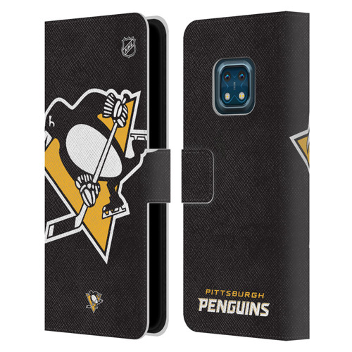 NHL Pittsburgh Penguins Oversized Leather Book Wallet Case Cover For Nokia XR20