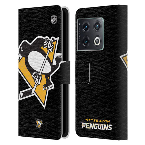 NHL Pittsburgh Penguins Oversized Leather Book Wallet Case Cover For OnePlus 10 Pro