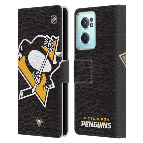 NHL Pittsburgh Penguins Oversized Leather Book Wallet Case Cover For OnePlus Nord CE 2 5G