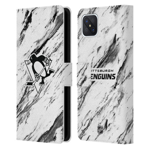 NHL Pittsburgh Penguins Marble Leather Book Wallet Case Cover For OPPO Reno4 Z 5G